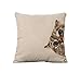Crazy Cart Little Cat Cotton Linen Art Decorative Pillow Covers 18