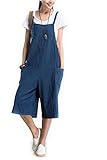 Purfeel Womens Loose Fit Denim Overall Jumpsuit