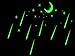 2 Sheets Glow in The Dark Wall Decals Stickers for Windows, Wall or Car Deocration (Falling Star)