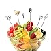 5 Pcs Stainless Steel Cocktail Picks Reusable Toothpicks Fruit Sticks（Sword）