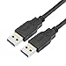 SNANSHI USB Male to Male A to A Cord - USB3.0 up to 10 FT for Hard Drives, Hubs, DVD Players & More
