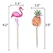 48-Pack Cupcake Toppers For Hawaiian Luau Summer Flamingo birthday Parties Cake Food Decoration Supplies