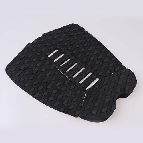 SM SunniMix 5Pcs Adhesive Surfboard Traction Tail Pads Non-Skid Surfing SUP Stomp Mat Deck Tape Grips for Longboard Stand up Paddle Board Skimboard Black