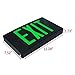 eTopLighting 1PC Black Finished LED Green Emergency Exit Sign - Modern Battery Backup UL924 - Green Letter, E3SCG-B-1