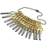 Brass Blessing Clock Winding Key (14 pcs Set for Pocket Watch Winding Keys (5022))