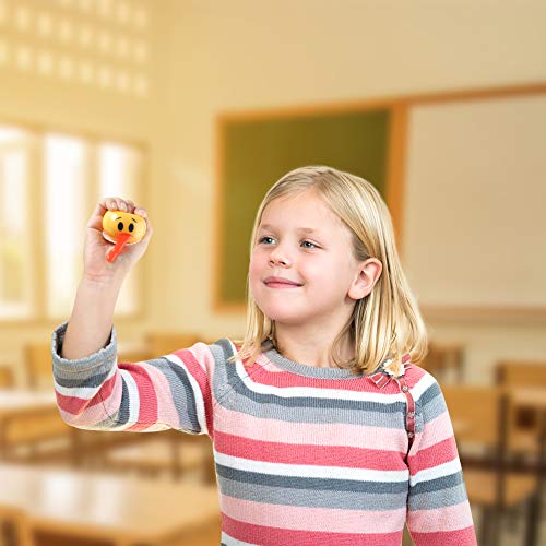 LovesTown Emoji Slime Squeeze Toy,6 Pcs Emoji Vomit Eggs Yolk Stress Ball Squishy Stress Relief Party Favor Novelty Gag Toys for Practical Jokes