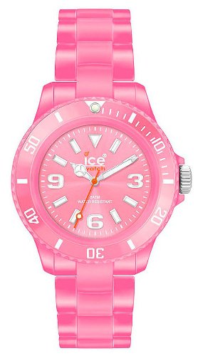 Ice Classic Solid Pink Dial Plastic Strap Men's Watch CSPKBP10