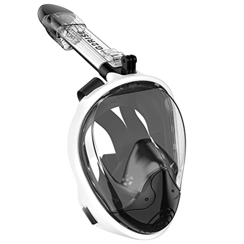 G2RISE SN01 Full Face Snorkel Mask with Detachable Camera Mount, Anti-Fog and Foldable Design, Advanced Breathing System for a Safe Adults/Kids Snorkeling Experience