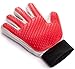 DOMESTIQUE Pet Grooming Glove - for Deshedding Dogs, Cats & Horses. Hair and Fur Remover Brush Mitt for Shedding Animals