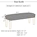 Smiry Jacquard Dining Room Bench Covers, Stretch Spandex upholstered Bench Slipcover, Removable Washable Bench Protectors(15.7'' x 43.3'', Dark Grey)