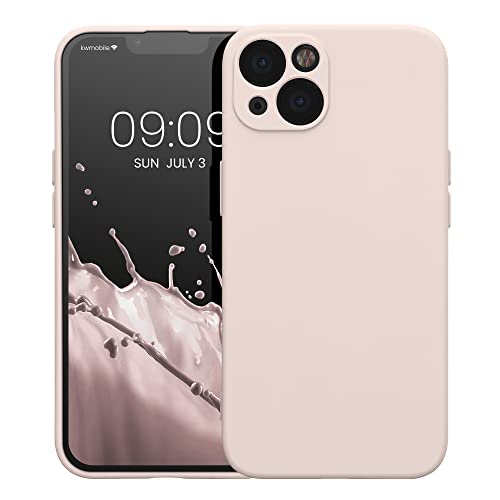 kwmobile Case Compatible with Apple iPhone 13 Case - Protective Slim TPU Cover with Soft Matte Finish - Coconut Swirl