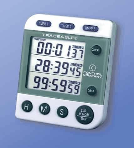 5008CC : 3 Alarm Timer with NIST Traceable Certificate by Control Company