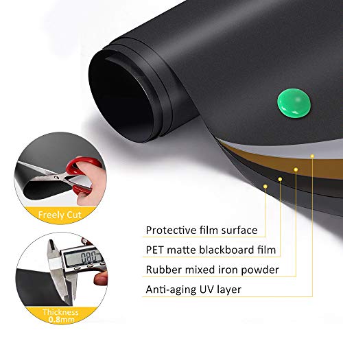 ZHIDIAN Chalkboard Contact Paper for Wall, 48" x 36" Non