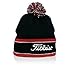 New 2013 Men's Titleist Winter Hat Pom Pom Toboggan/Beanie, COLOR: BLACK with RED
