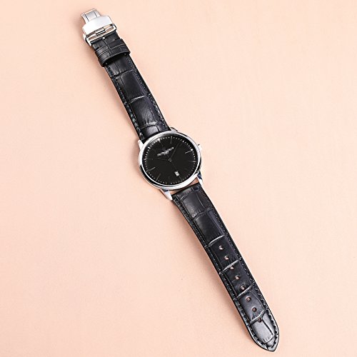 Watch Band Leather Strap Replacement 14mm 16mm 18mm 19mm 20mm 21mm 22mm 24mm Calf Wrist Watchband Deployment Buckle Deployant Clasp CHIMAERA