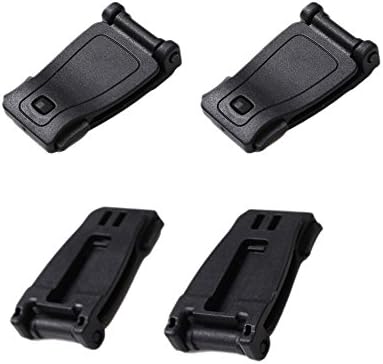ShineIn Tactical Strap Management Tool Web Dominator Backpack Accessories Fixed Button Hang Buckle 4 Pcs (Black)