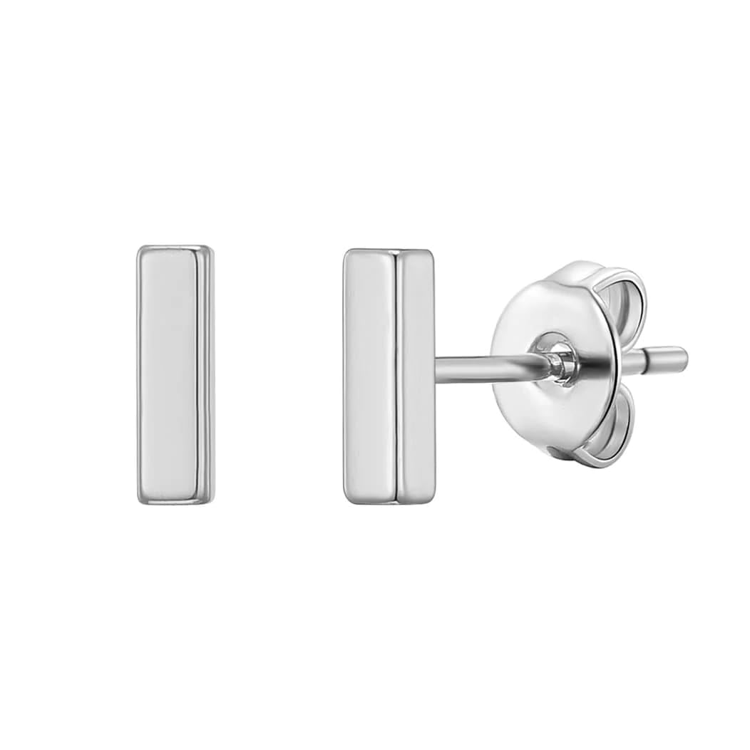 Philip Jones Silver Plated Bar Earrings