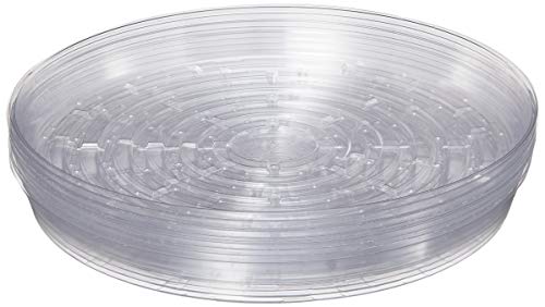 Curtis Wagner 715007143291 Round Clear Vinyl 12″ Plant Saucer-Pack of 10