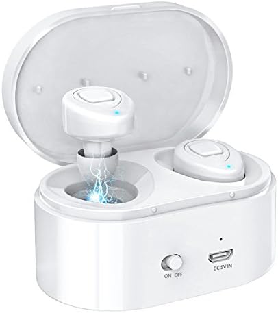 Wireless Earbuds,Bluetooth Headphones Sweatproof Sport Headsets in-Ear Noise Cancelling Earphone with Built-in Mic and Charging Case for iPhone and Other Smart Devices