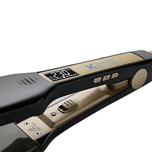 KIPOZI Professional Hair Straighteners UK Wide Plates with Digital LCD