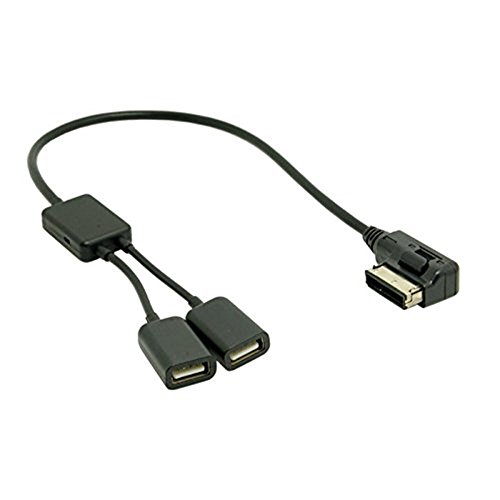 HAIN@Media in AMI MDI Dual USB Ports AUX Flash Drive Adapter Cable for Car VW Audi 2014 A4 A6 Q5 Q7 by CHENYANG