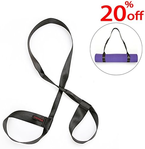 Yoga Mat Strap Perfect Sling - Wisedom Durable Yoga Mat Carrier Strap with Adjustable Loops for All Size Yoga Mats and Excecise Mats.
