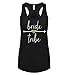 Bride Tribe Arrow and Glitter Heart Tank Top (Large, Black)