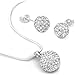 BodyJ4You Jewelry Set Crystal Ferido Ball Necklace with Stud Earrings