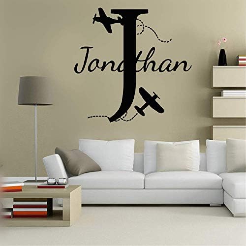 Stickers Vinyl Wall Art Decals Letters Quotes Decoration Planes with Personalized Name for Nursery Kids Room Boys Girls Room