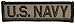 U.S. Navy - 3.75x1 Rear Hat Patch (Desert Tan)