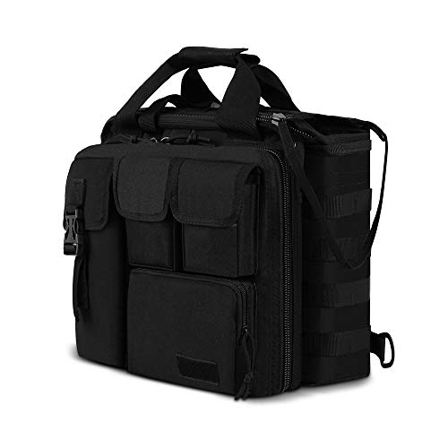 Men's Military Laptop Messenger Bag Multifunction Outdoor Tactical Briefcase Computer Shoulder Handbags for 17" Laptop (Black) - Thumbnail 6