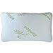 HuiYin Bamboo Shredded Memory Foam Sleep Pillow Combination with Bamboo Fiber Cover Zipper Removable Breathable Cooling Hypoallergenic Pillow Cover, Queen