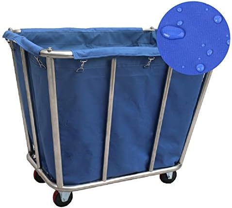 YXX- Commercial Hotel Laundry Hamper Sorter Cart with Removable Waterproof Bags And Brake Casters, Large Capacity, 90x65x80cm (Color : Blue)