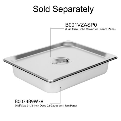 Excellante Half Size 2-1/2-Inch Deep 22 Gauge Anti Jam Pans