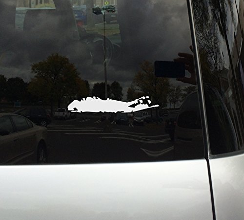 Long Island Shape - Paumanok - White Vinyl Decal Sticker for Car, Macbook, Laptop, Tablet and More (6 Inch)