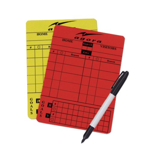 AGORA Write-On Red/Yellow Soccer Referee Card