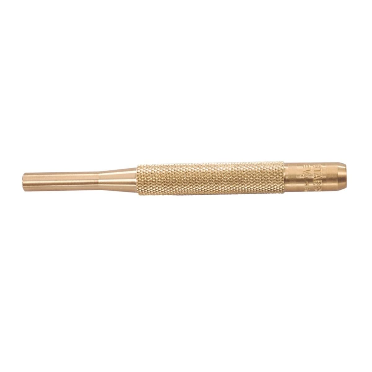 Starrett B565G Brass Drive Pin Punch, 4" Overall Length, 1" Pin Length, 1/4" Pin Diameter