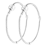 2 Pcs Lot European Beads Charm Bracelets Starter Master with Clasps