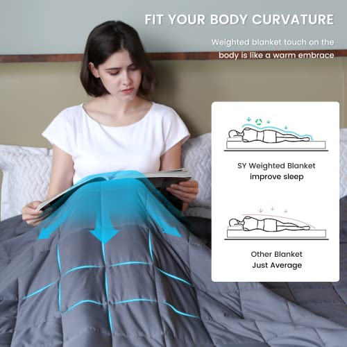 Syrinx Cooling Weighted Blanket Queen Size (15 Pounds 60''x80'' for