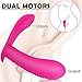 Clitoral G-Spot Vibrator, Xocity, Dildo Vibrator with Wireless 10M Remote Contral and 42°C Heating Function 10 Vibration Modes, Wearable Vibrator Adult Sex Toy for Women Female Couples