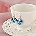 LUVAMI Vitrail Medium Multi Color Crystal Heart Drop Dangle French Hook Earrings (Blue)