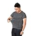 Big Sale! Fastbot Men's Solid Color Baby Big Pocket Kangaroo Dad Stretch Short Sleeve T-Shirt