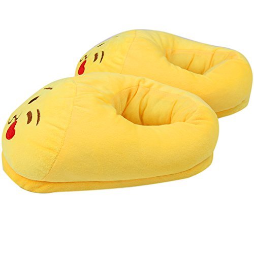 Xiujanet Emoji Cute Cartoon Slippers Warm Stuffed Funny Slippers Household Indoor for Women and Men (poop)