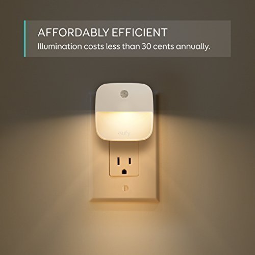 image for eufy Lumi Plug-in Night Light, Warm White LED Nightlight, Dusk-to-Dawn