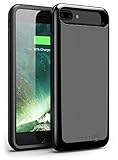 iPhone 7 Plus Battery Case, Foxin 8000mAh Extended Battery Charger Case Rechargeable Power Bank Battery Charging Case Juice Pack for iPhone 7 Plus/6 Plus/6S Plus(5.5 inch) (New Edition-Jet Black)