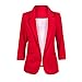 Face N Face Women's Cotton Rolled Up Sleeve No-Buckle Blazer Jacket Suits