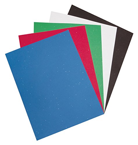 Pacon Glitter Construction Paper Pad, 5 Assorted Colors, 9" x 11-1/2, 50 Sheets