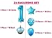 Blue 1st Birthday Boy Decorations - Large, 40 Inch | Number 1 Balloon with Mylar Cake and Star Balloons Pack | First Birthday Balloons | 1st Birthday Decorations for Baby Boy | 1 Year Old Birthday