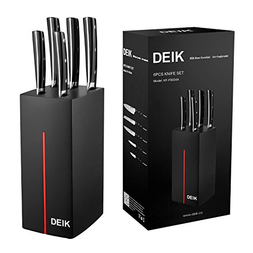 Kitchen Knife Set, DEIK 6Piece German Stainless Steel Knife Block Set