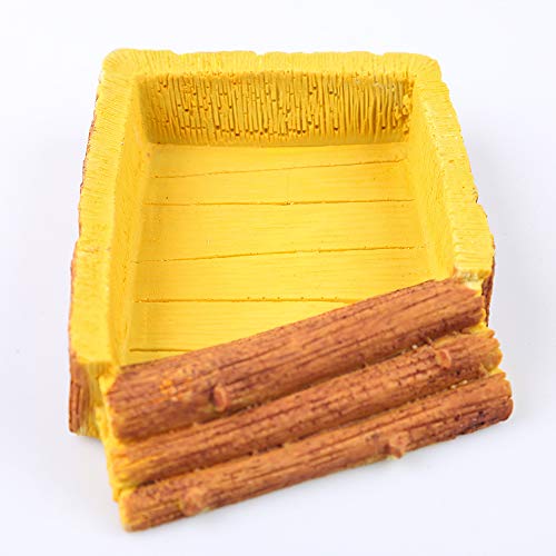 Aqua KT Reptile Ramp Rock Food Bowl Water Dish with Sturdy Base for Amphibian Feeding